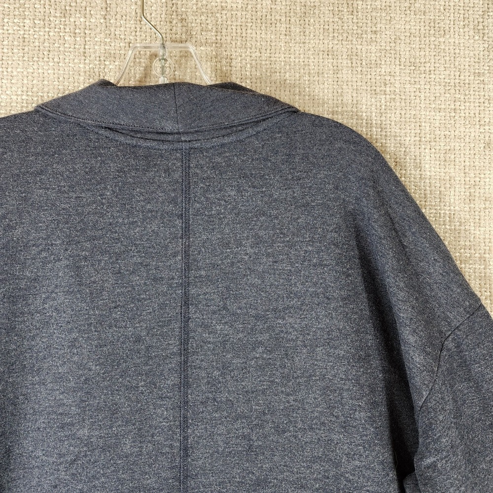 Eddie Bauer Camp Fleece Wrap Cardigan Womens 2XL Blue Open Front Sweatshirt Soft - Picture 9 of 12
